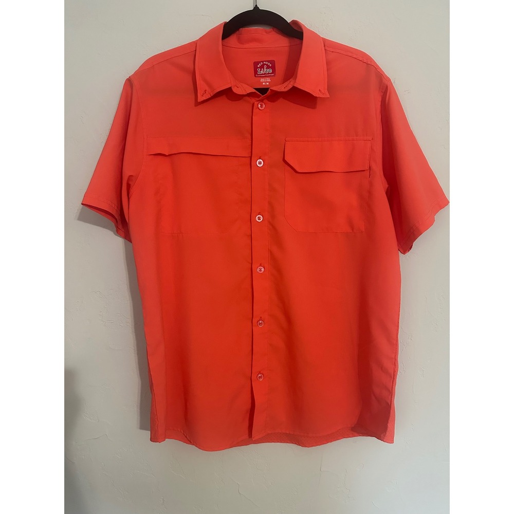 Red Hook Lure Clothing Company Coral Fishing Shirt Short Sleeve Ventilated M